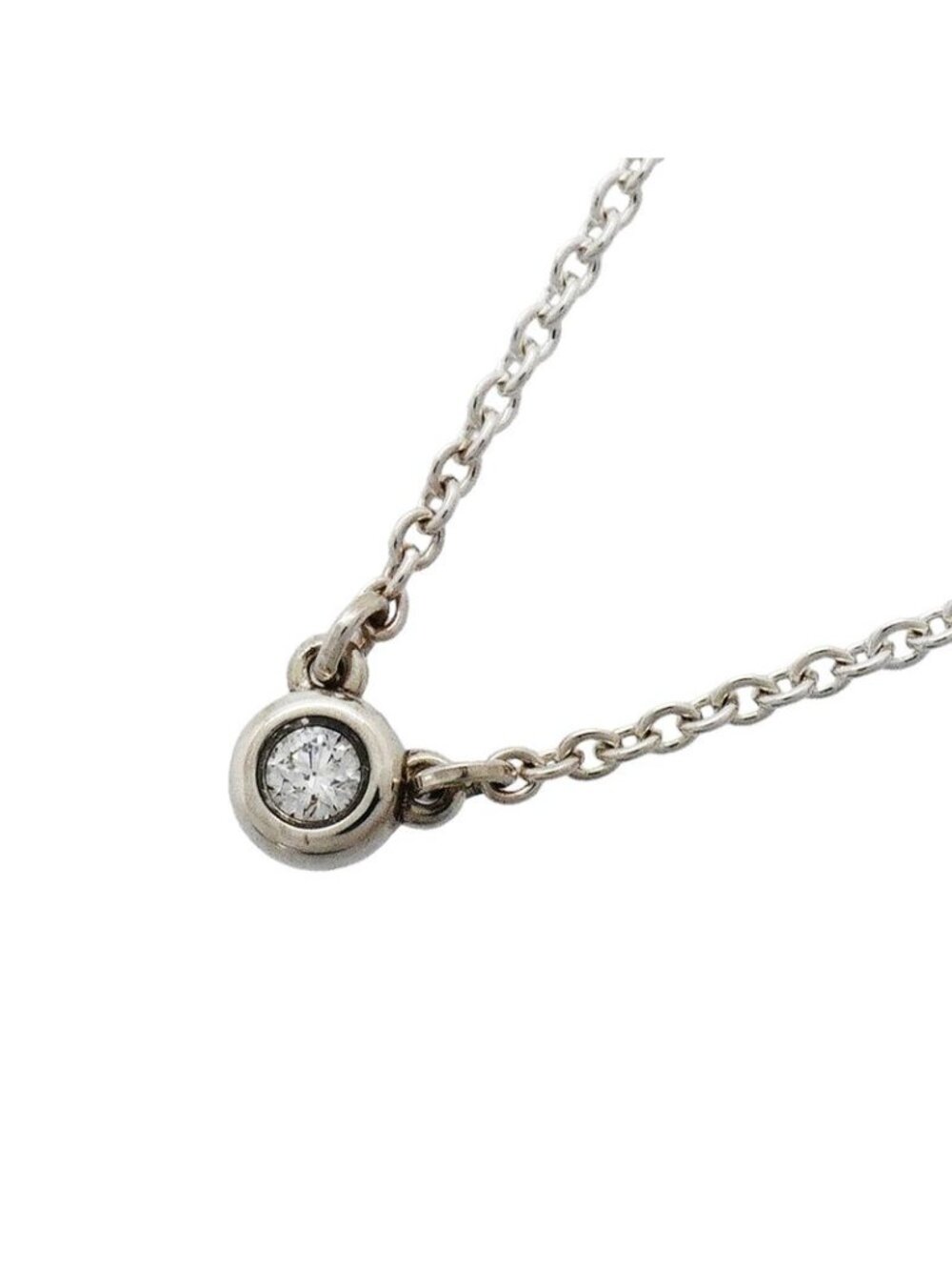 Tiffany & Co Necklace by the Yard 925 Sterling Silver Diamond